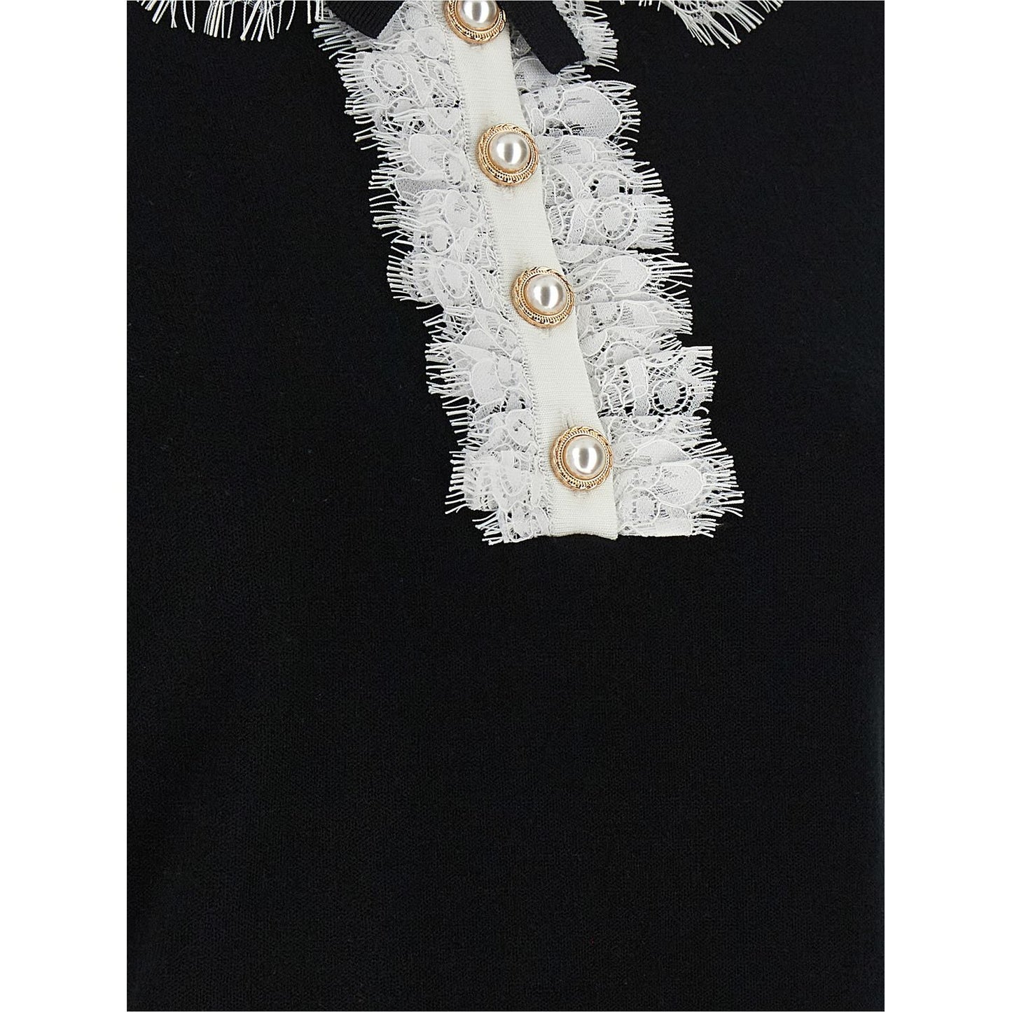Self-Portrait Bicolor Wool Blouse