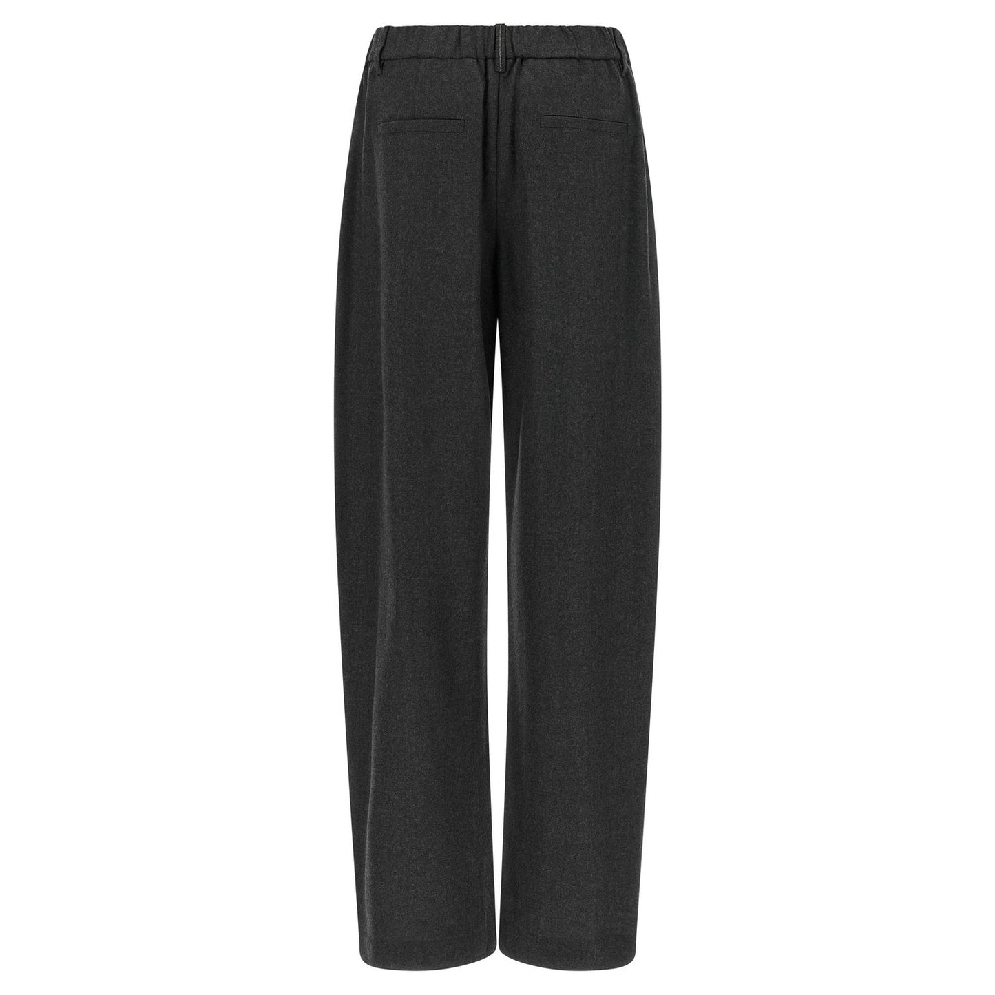 Brunello Cucinelli Gray Virgin Wool Casual Pants