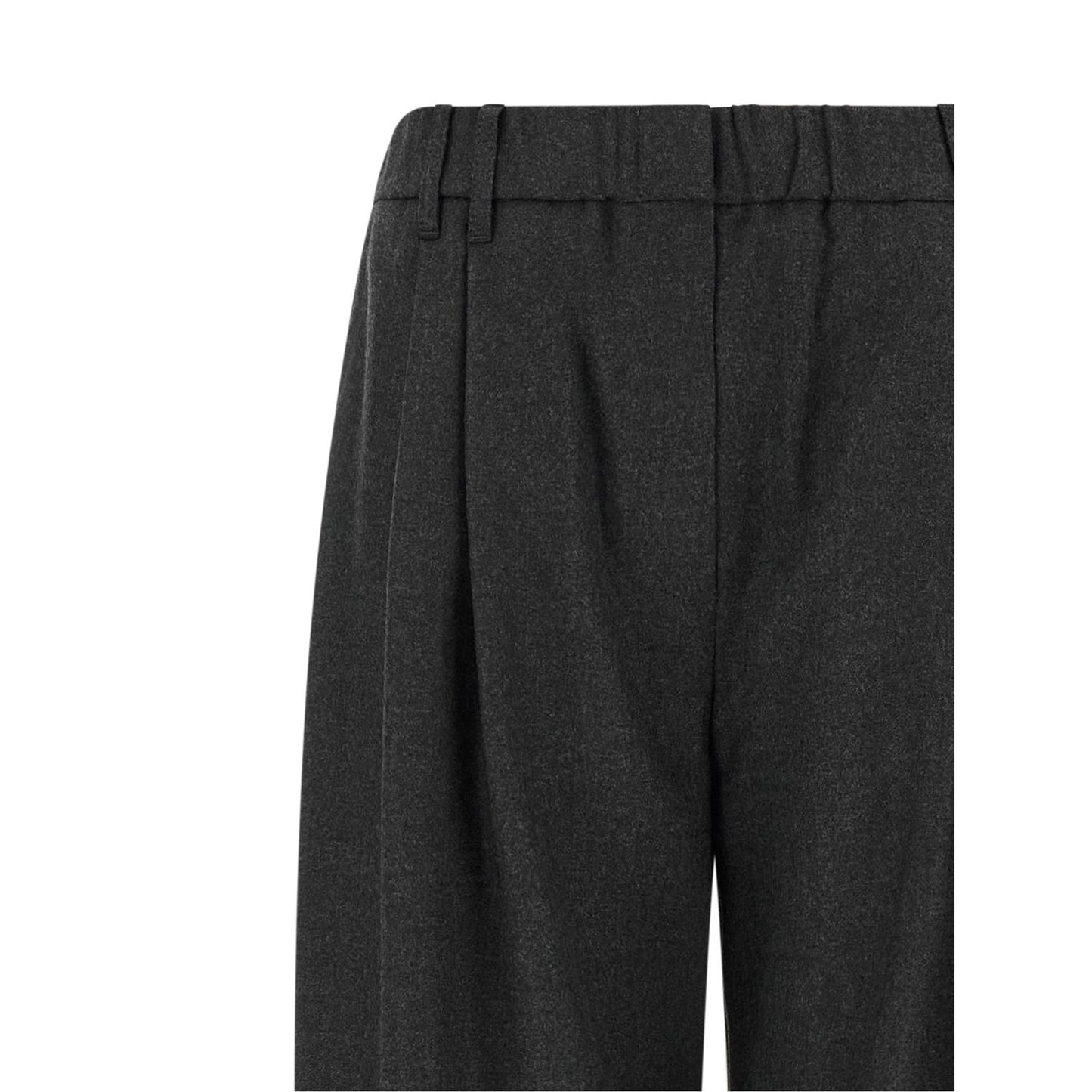 Brunello Cucinelli Gray Virgin Wool Casual Pants