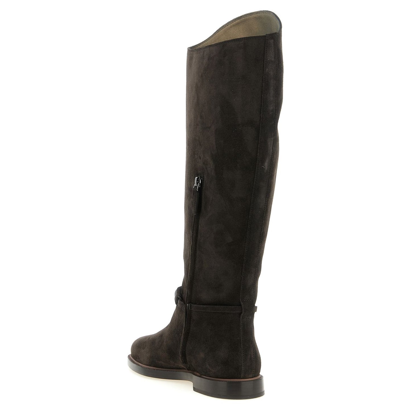 Brunello Cucinelli Black Calfskin Over The Knee