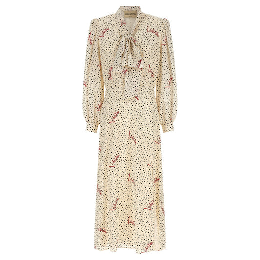 Valentino Garavani Multicolor Silk Midi Dress
