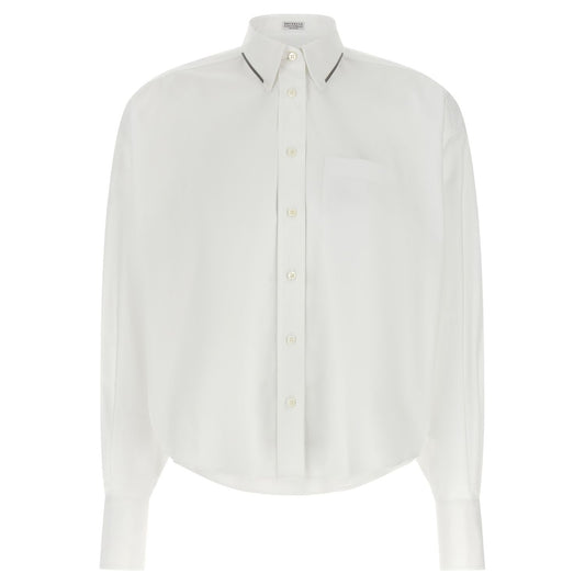 Brunello Cucinelli White Cotton Blouse