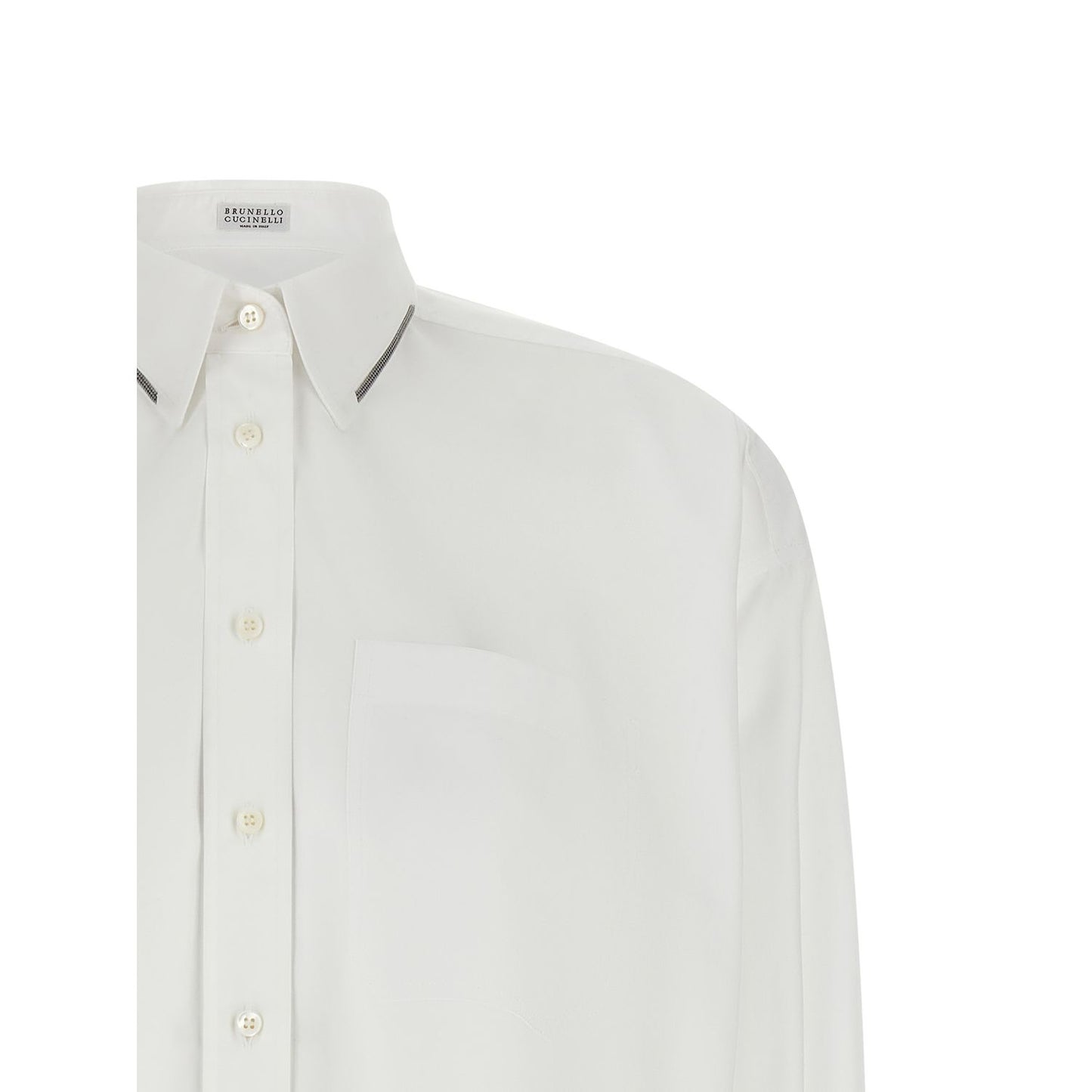 Brunello Cucinelli White Cotton Blouse