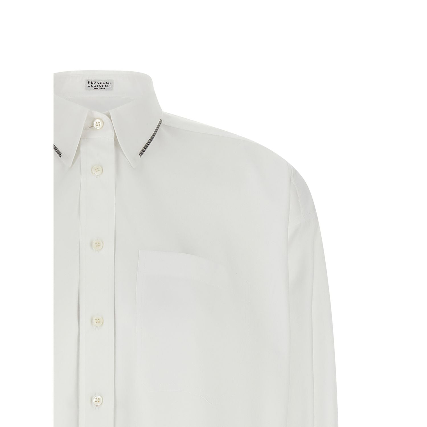 Brunello Cucinelli White Cotton Blouse