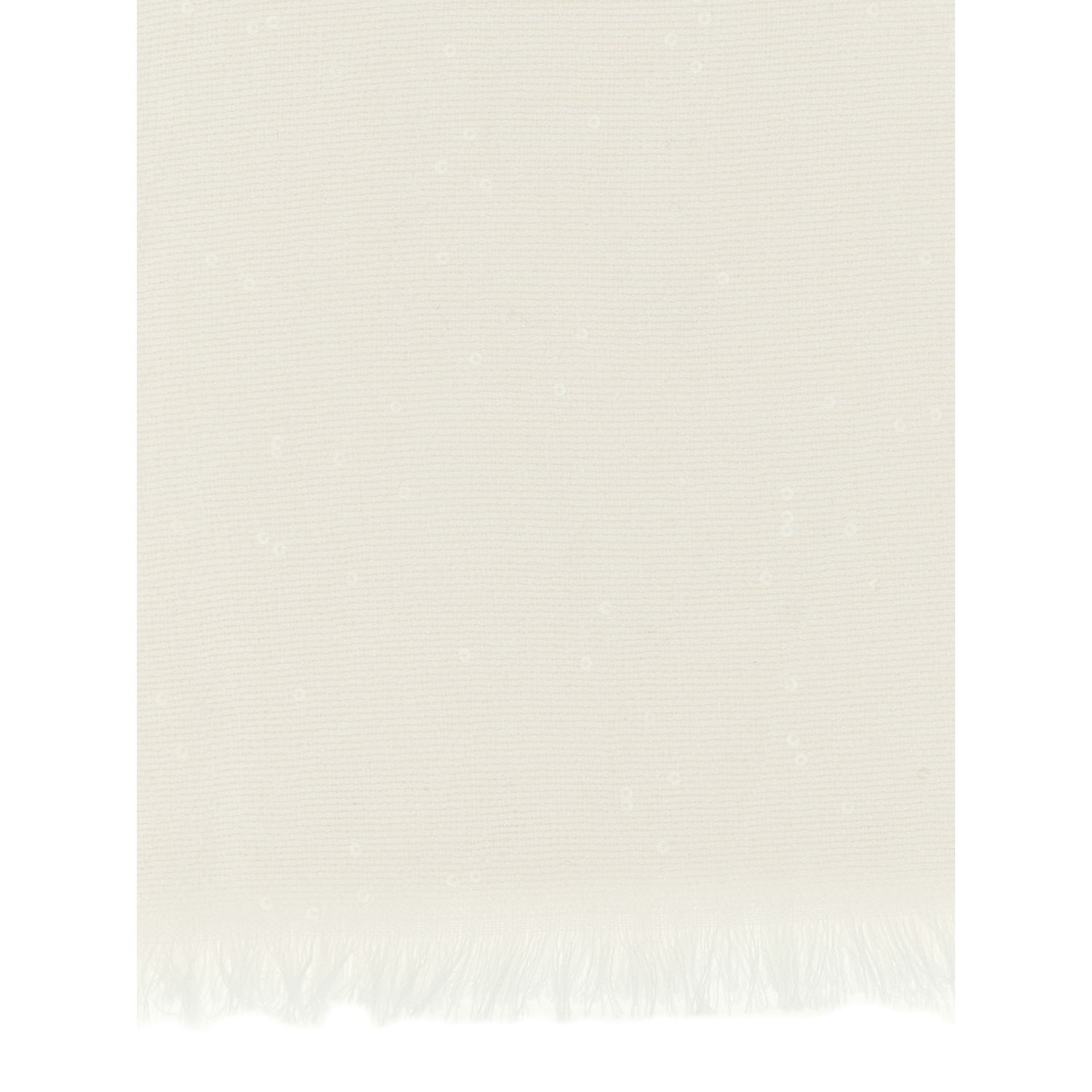 Brunello Cucinelli White Cashmere Scarf