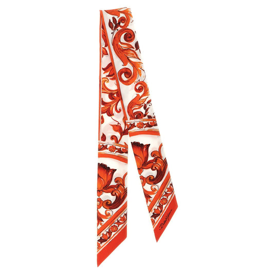 Dolce & Gabbana Orange Silk Foulard