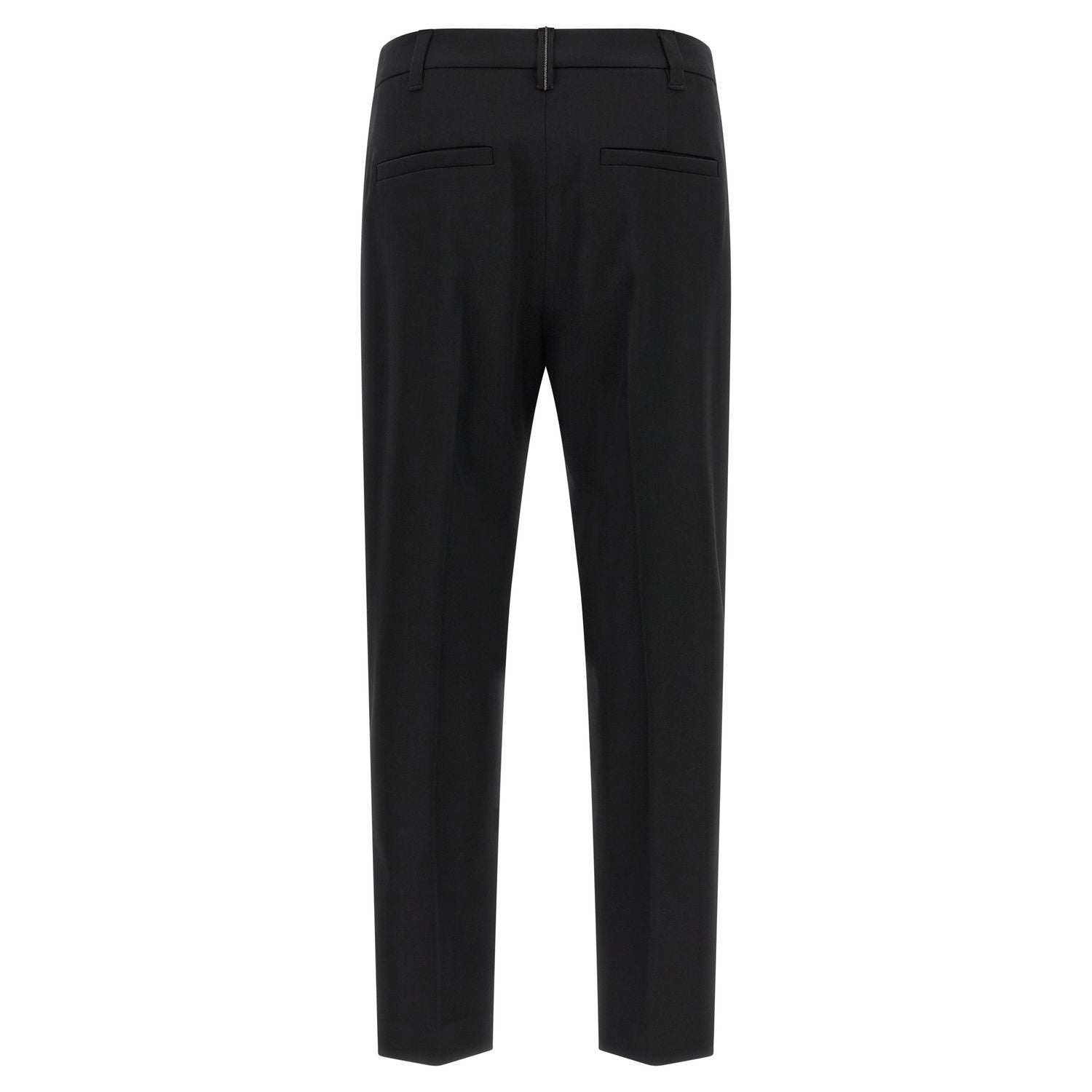 Brunello Cucinelli Black Virgin Wool Dress Pants
