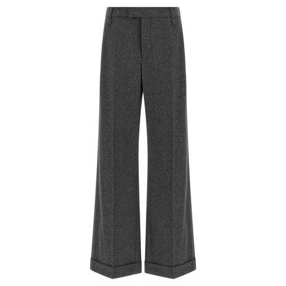 Brunello Cucinelli Gray Virgin Wool Casual Pants