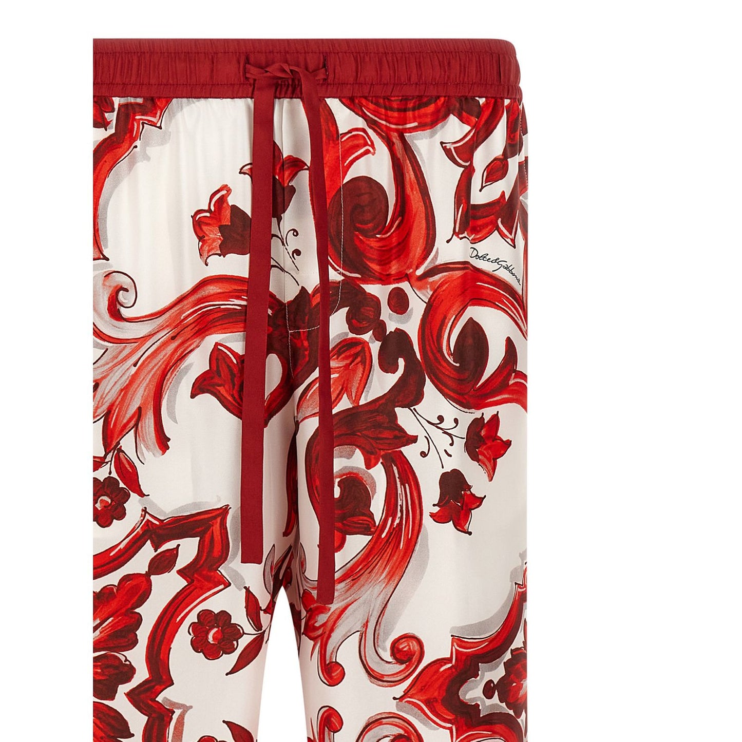 Dolce & Gabbana Multicolor Silk Casual Pants