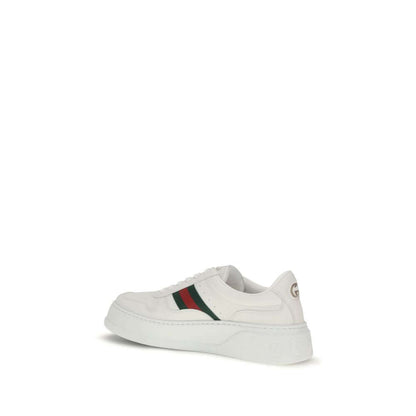 Gucci White Calf Leather Bos Taurus Chunky Sneakers