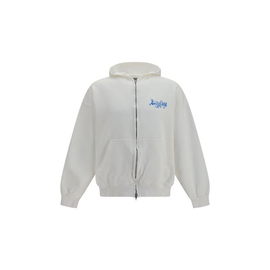 Balenciaga White Cotton Sweatshirt