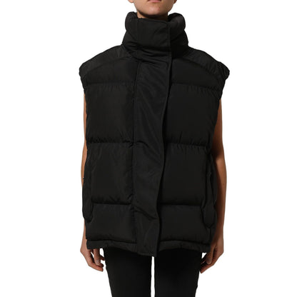 Dolce & Gabbana Black Polyester Sleeveless Padded Men Puffer Jacket