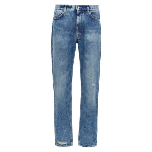Givenchy Blue Cotton Straight-Leg Jeans