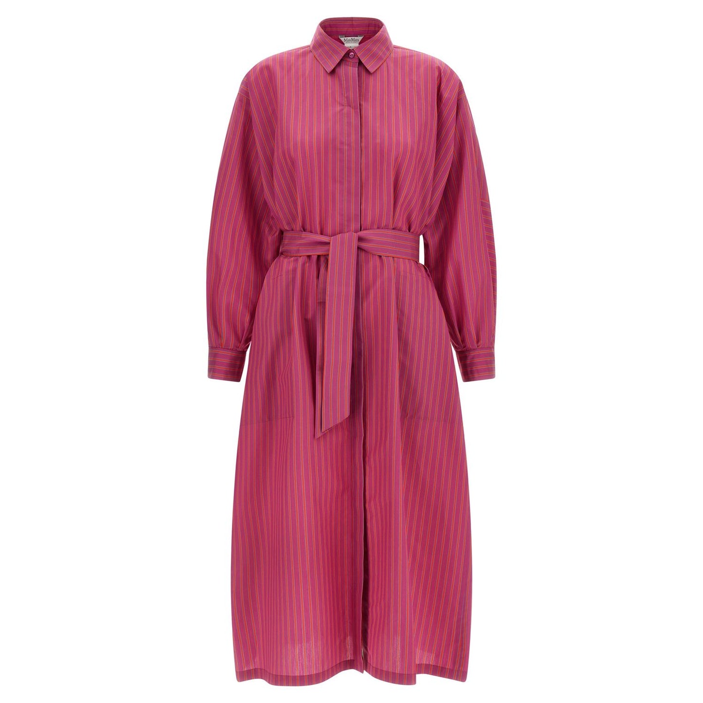 Max Mara Purple Cotton Long Dress