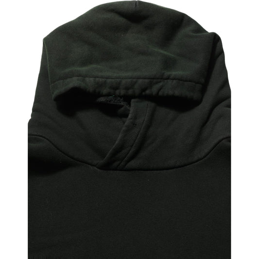 Dolce & Gabbana Black Cotton Hooded Men Sweatshirt Sweater