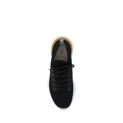 Brunello Cucinelli Black Cotton Athletic Sneakers