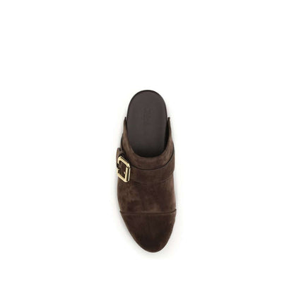 Chloé Brown Calf Leather Bos Taurus Clogs