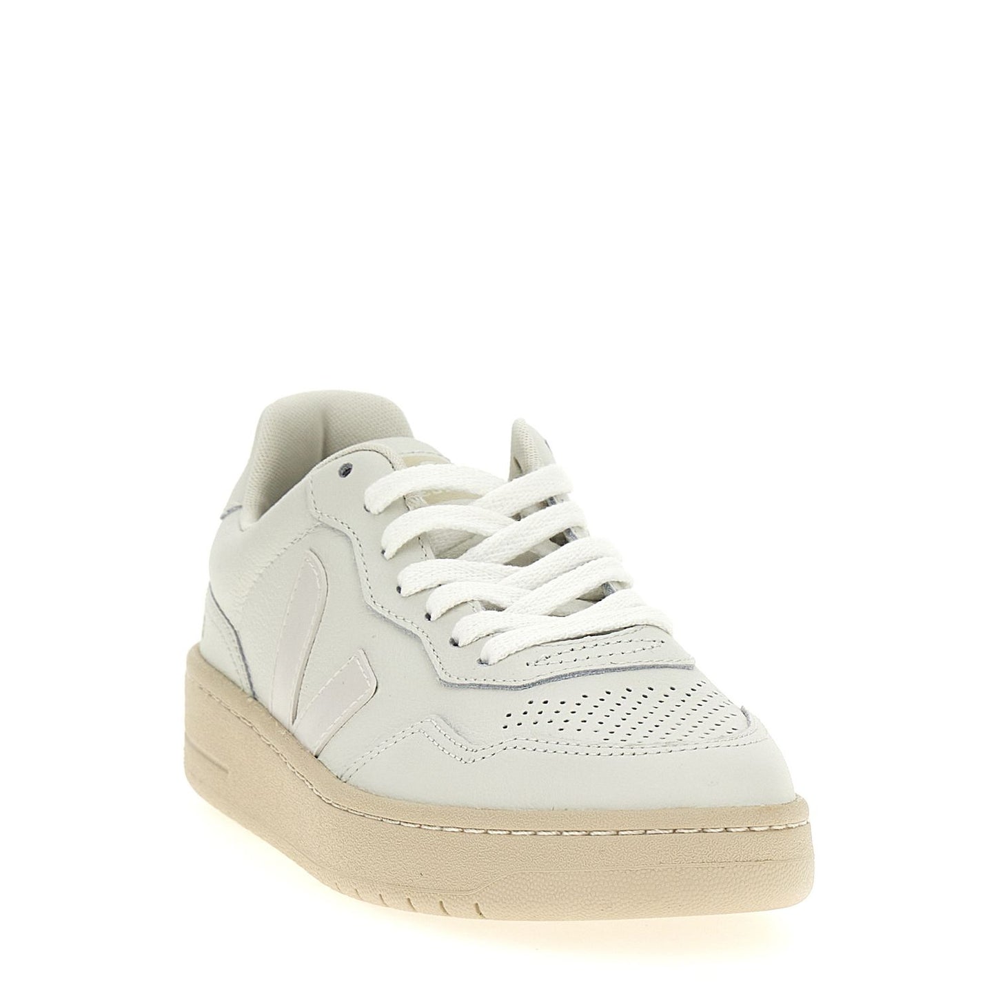 Veja White Leather Low Top Sneakers