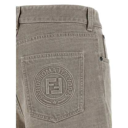 Fendi Beige Cotton Bermuda Shorts