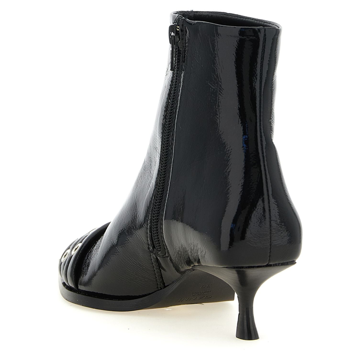 Ganni Black Polyethylene Ankle Boots