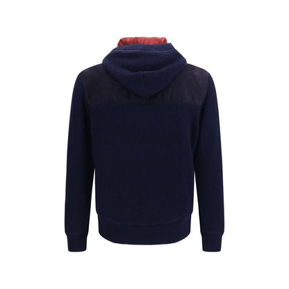Brunello Cucinelli Blue Calf Leather Bos Taurus Jacket