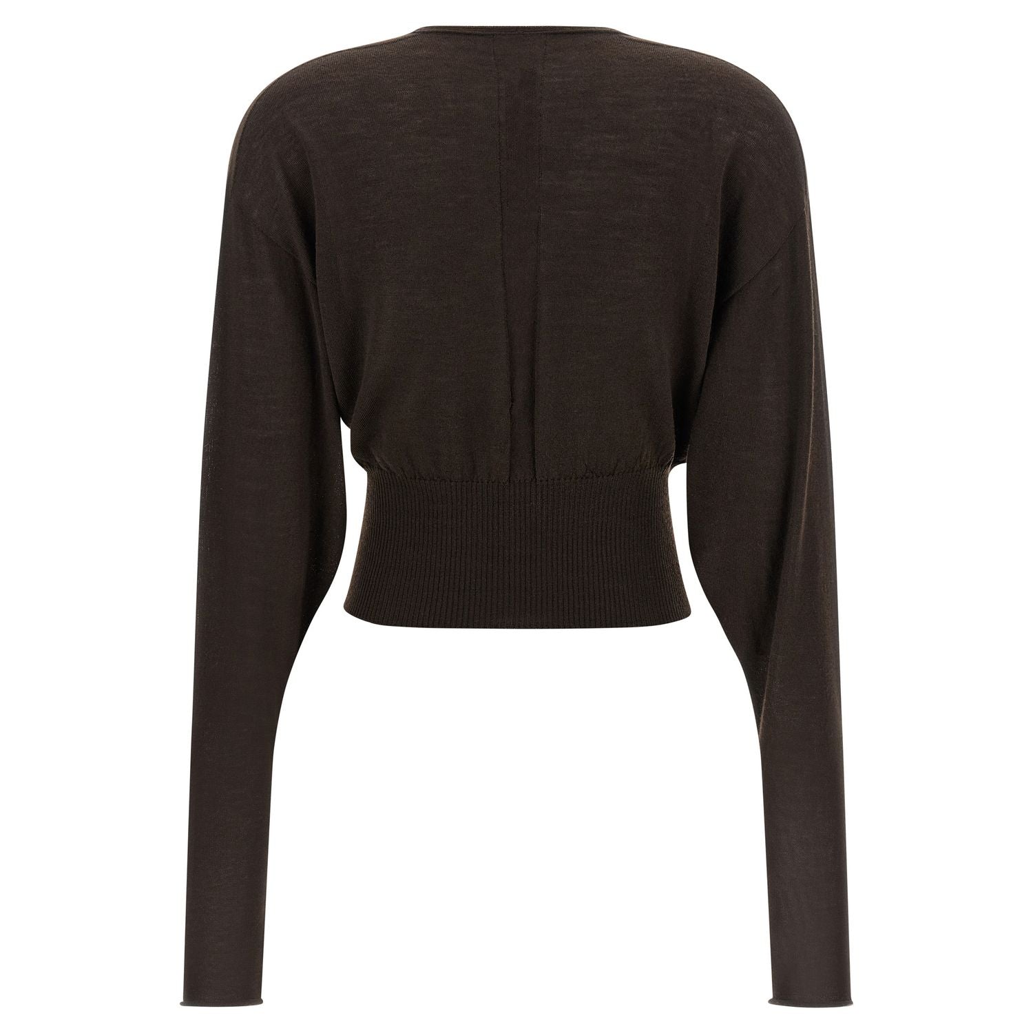 Rick Owens Brown Virgin Wool Shirt