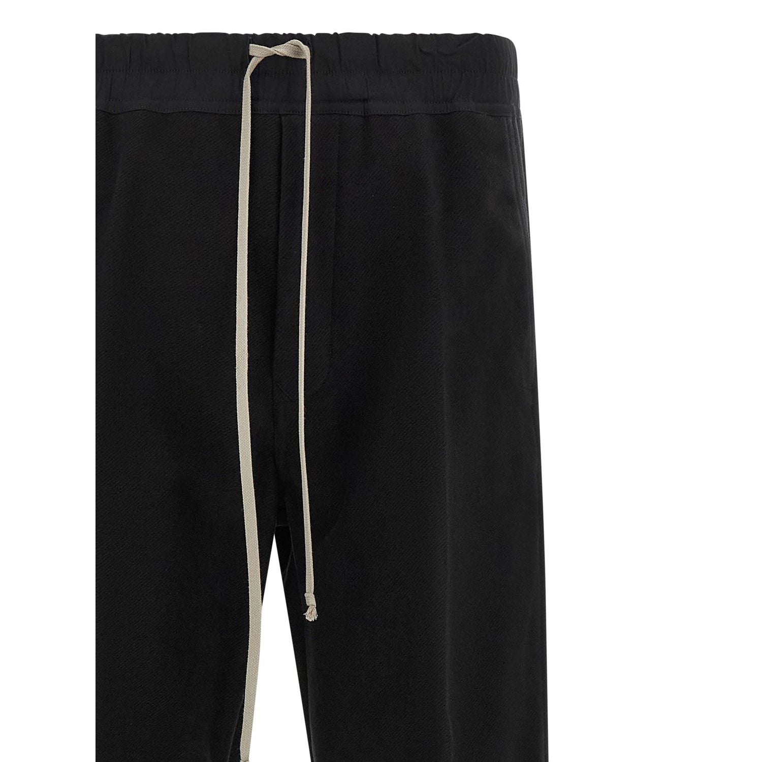Rick Owens Black Cotton Casual Pants