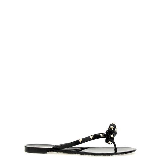 Valentino Garavani Black PVC Slides