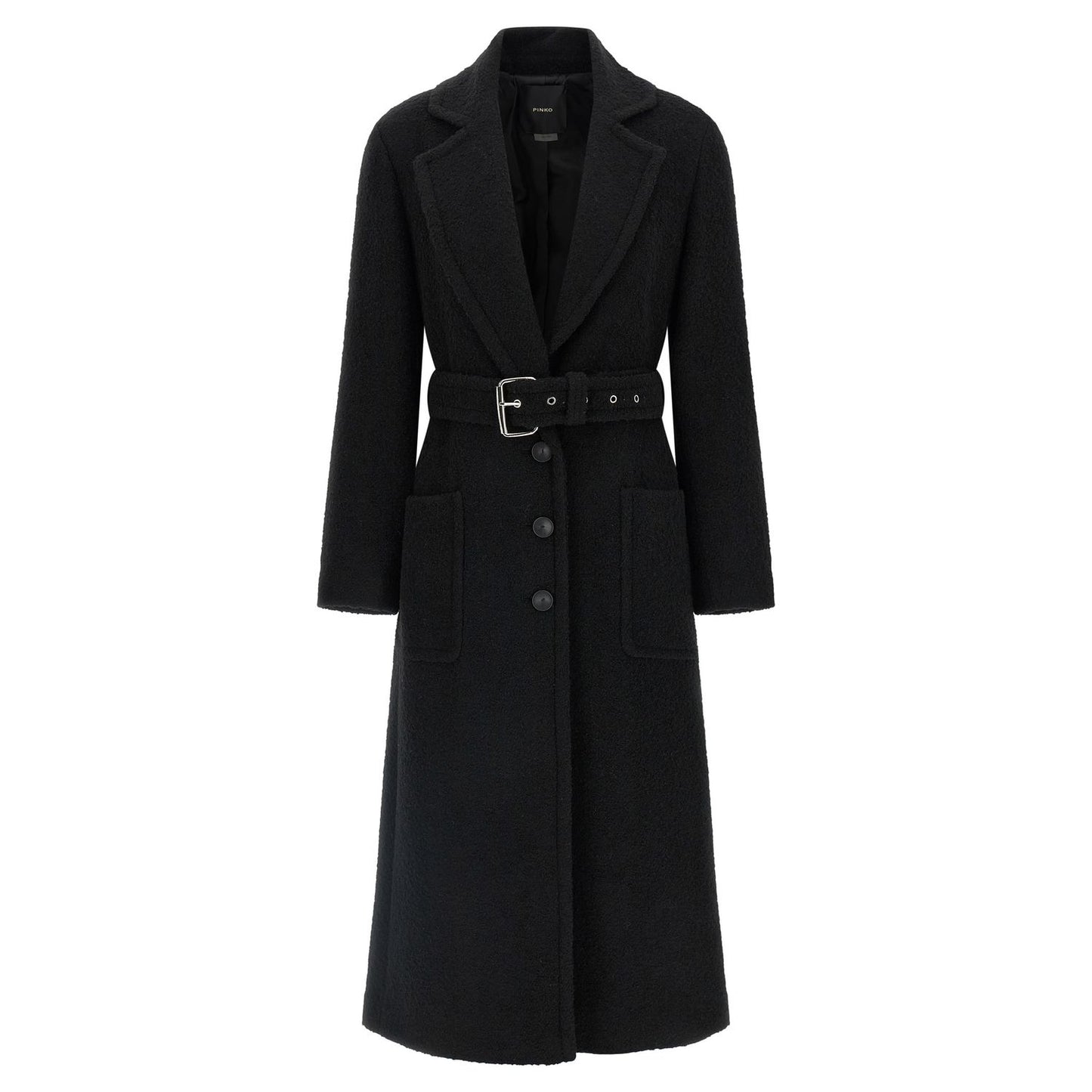PINKO Black Polyester Coat