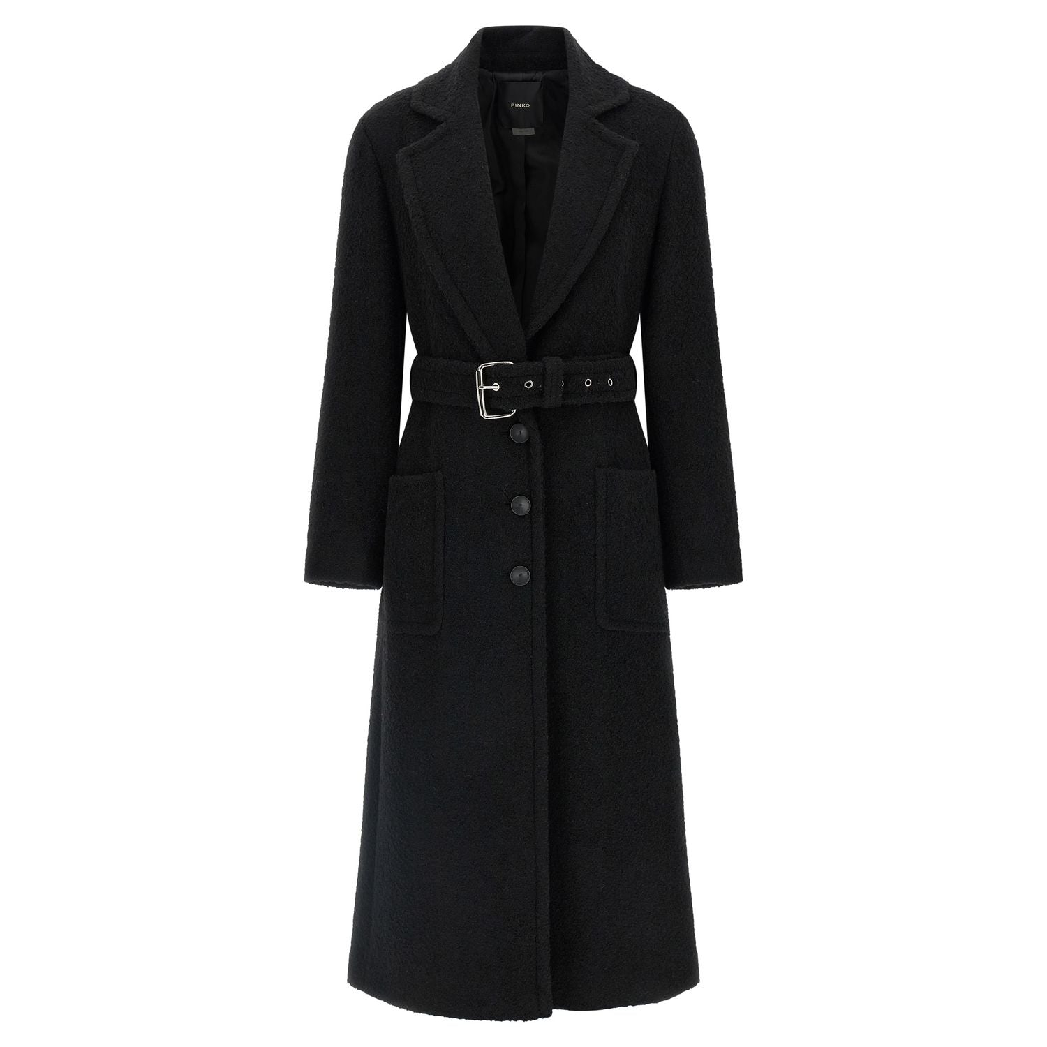 PINKO Black Polyester Coat