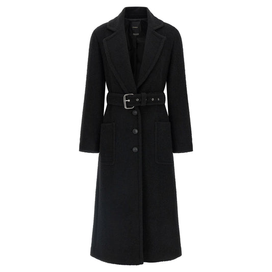 PINKO Black Polyester Coat