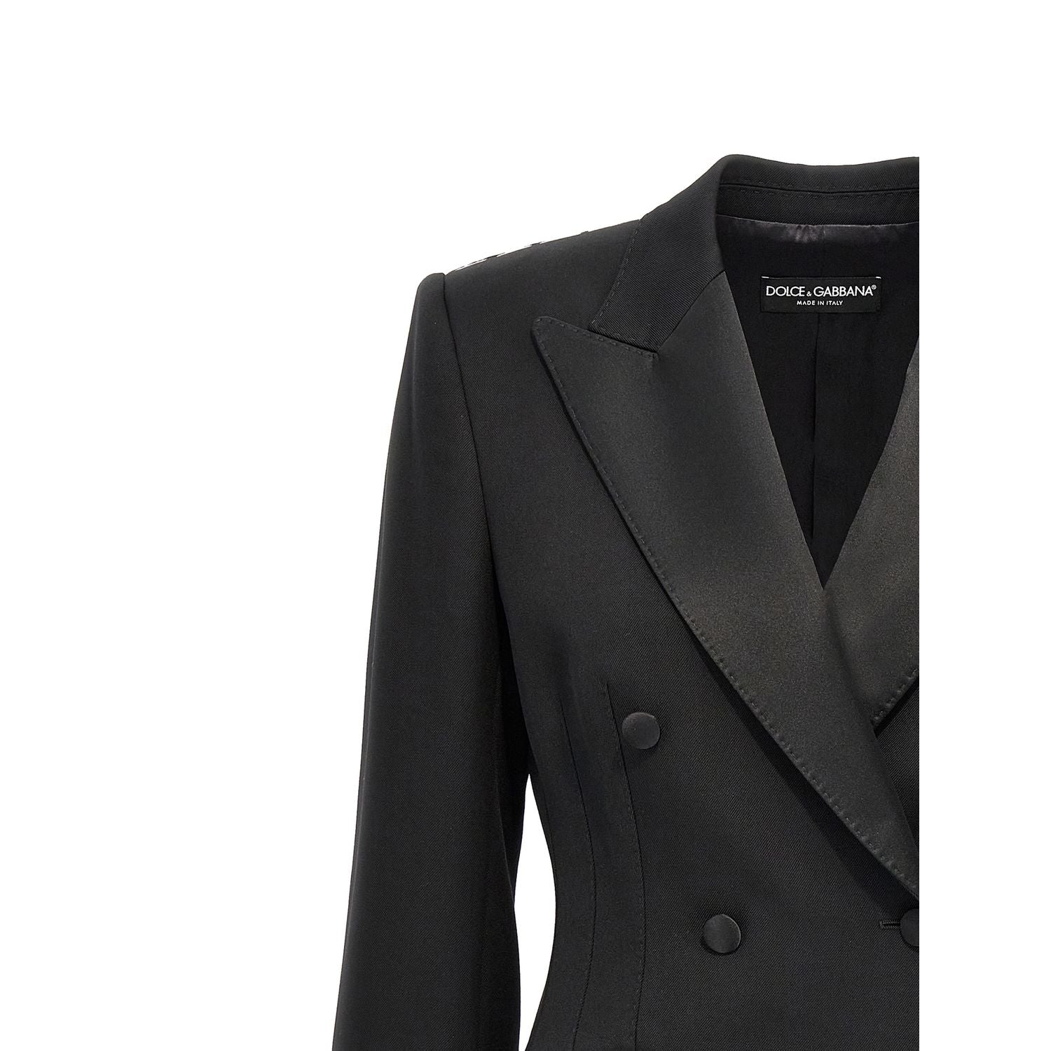 Dolce & Gabbana Black Virgin Wool Blazer