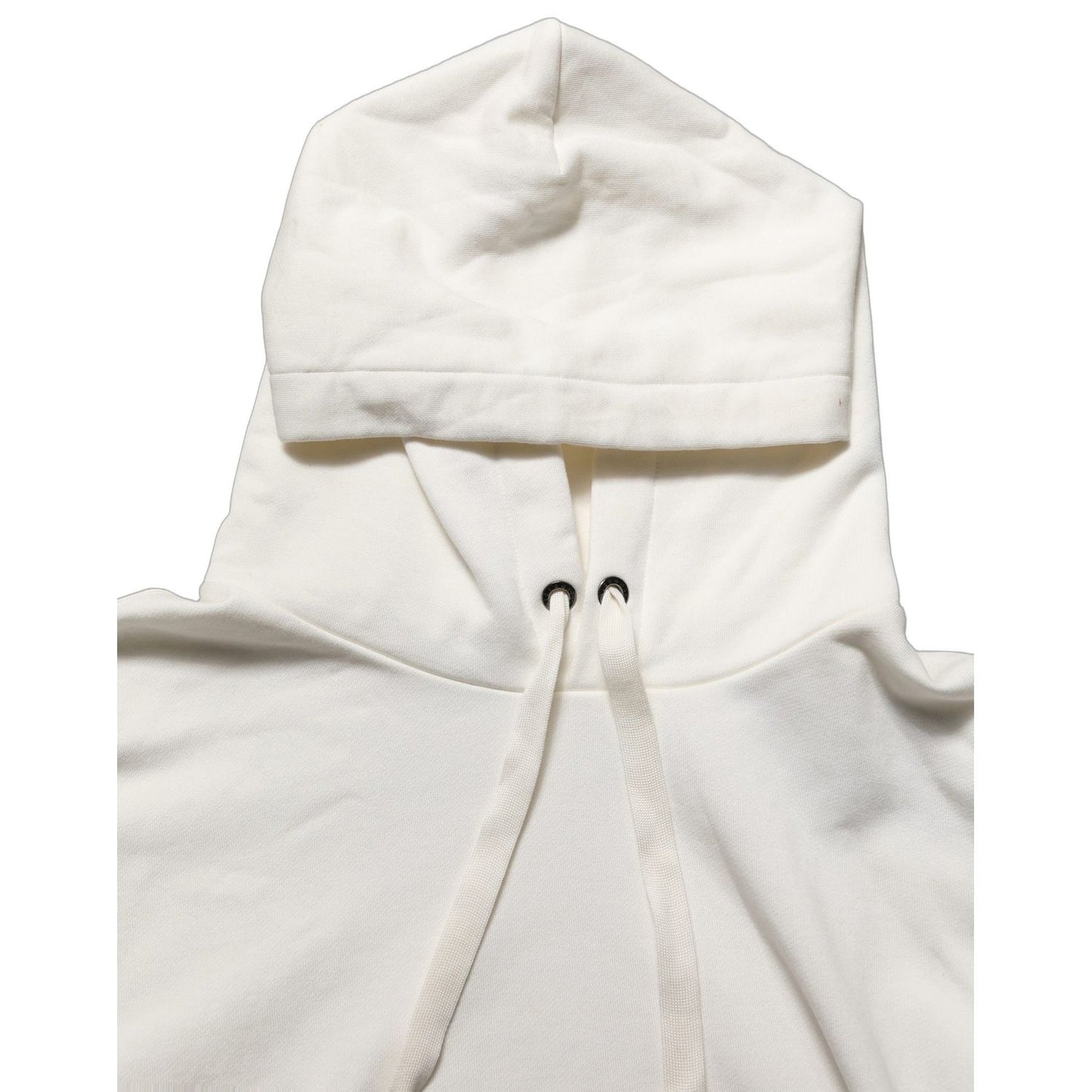 Dolce & Gabbana White Logo Hooded PulloverSweatshirt Sweater
