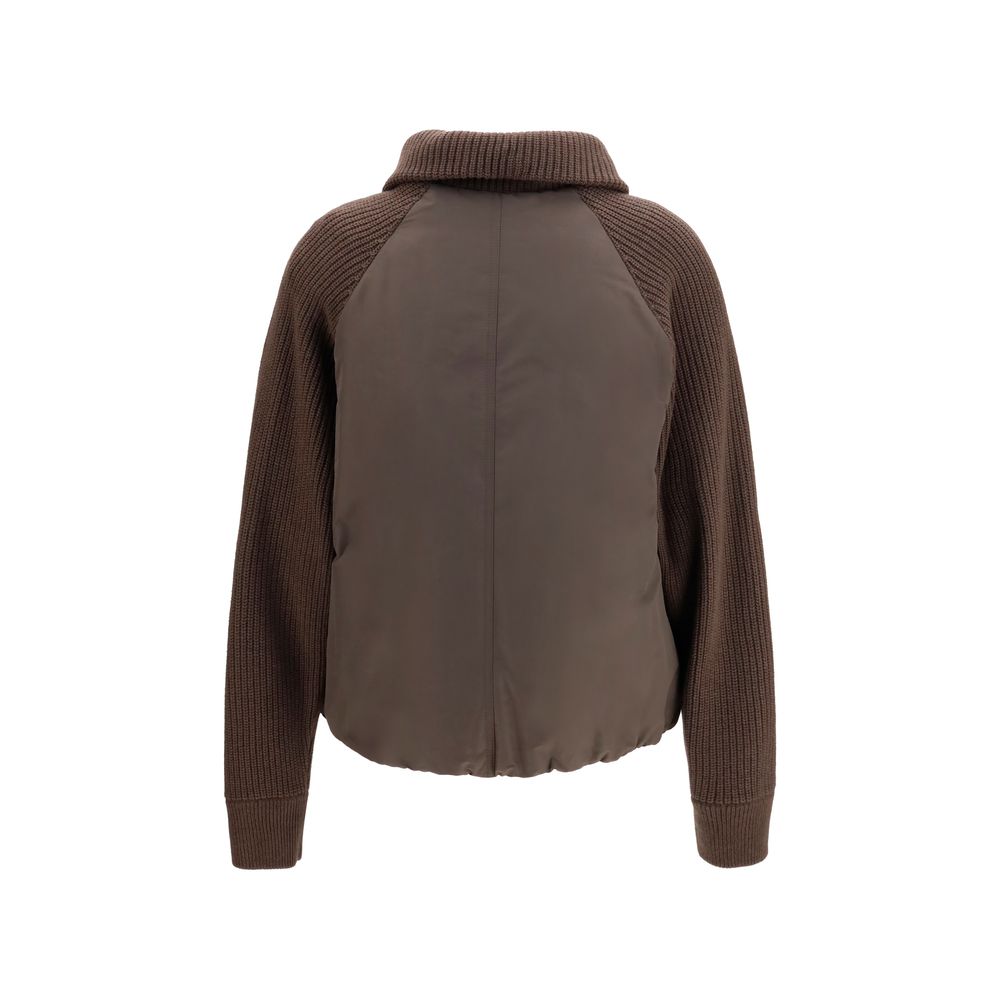 Brunello Cucinelli Brown Polyester Full-Length Jacket