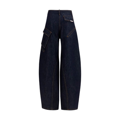 Self-Portrait Blue Cotton Cargo Pants