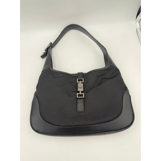 Gucci GUCCI JACKIE Leather and Canvas Handbag