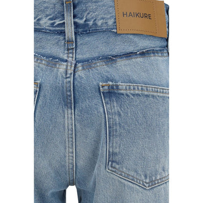 Haikure Blue Cotton Flared Jeans
