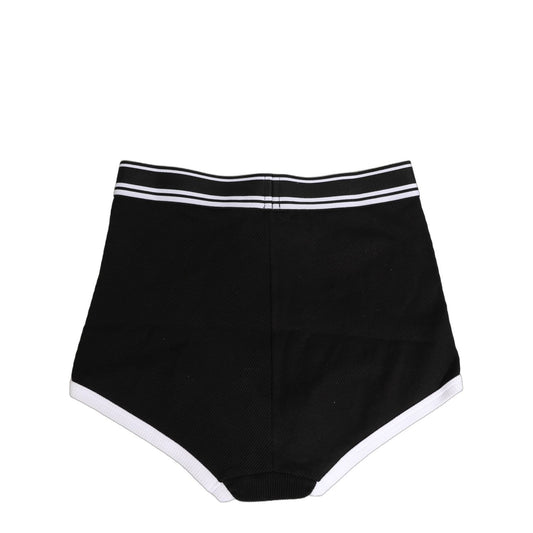 Dolce & Gabbana Black White Logo Waistband Coulotte Panty Underwear