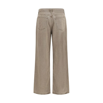 Agolde Brown Cotton Casual Pants