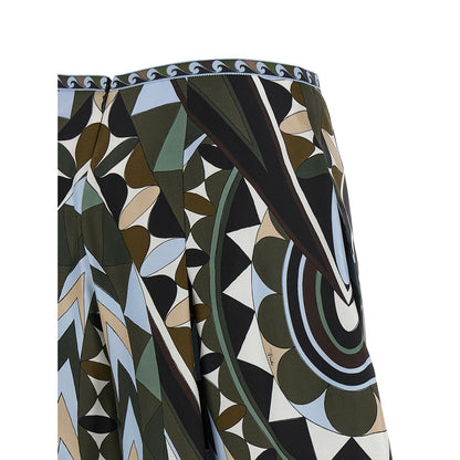 Emilio Pucci Multicolor Silk Midi Skirt