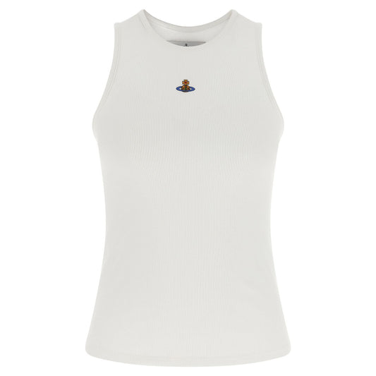 Vivienne Westwood White Cotton Sleeveles T-Shirt