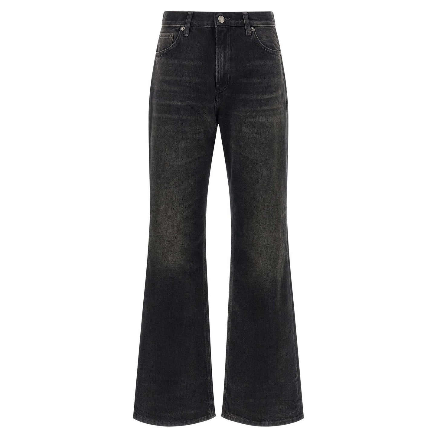 Haikure Black Cotton Flared Jeans