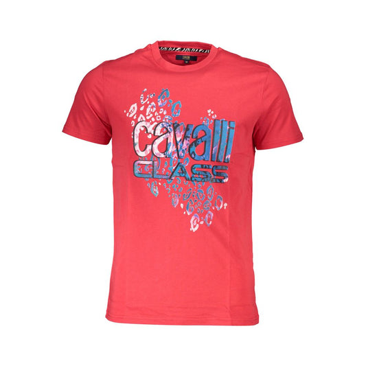 Cavalli Class Rosso Cotton Men's T-Shirt