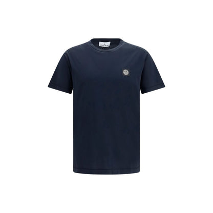 Stone Island Blue Cotton T-Shirt
