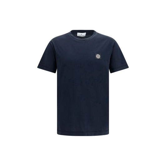 Stone Island Blue Cotton T-Shirt