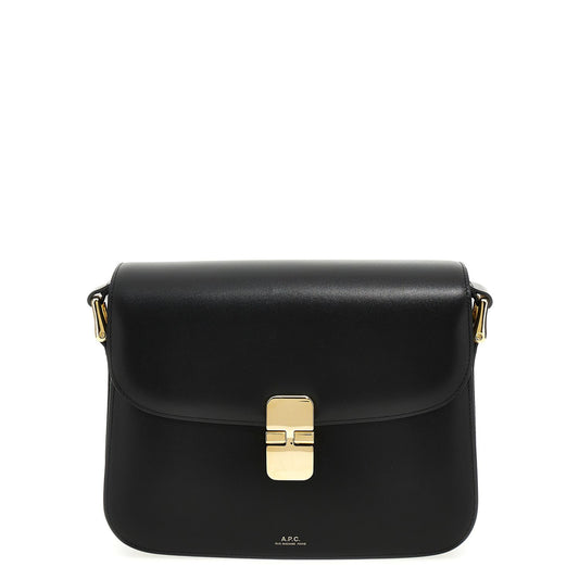 A.P.C. Black Cowhide Crossbody Bag