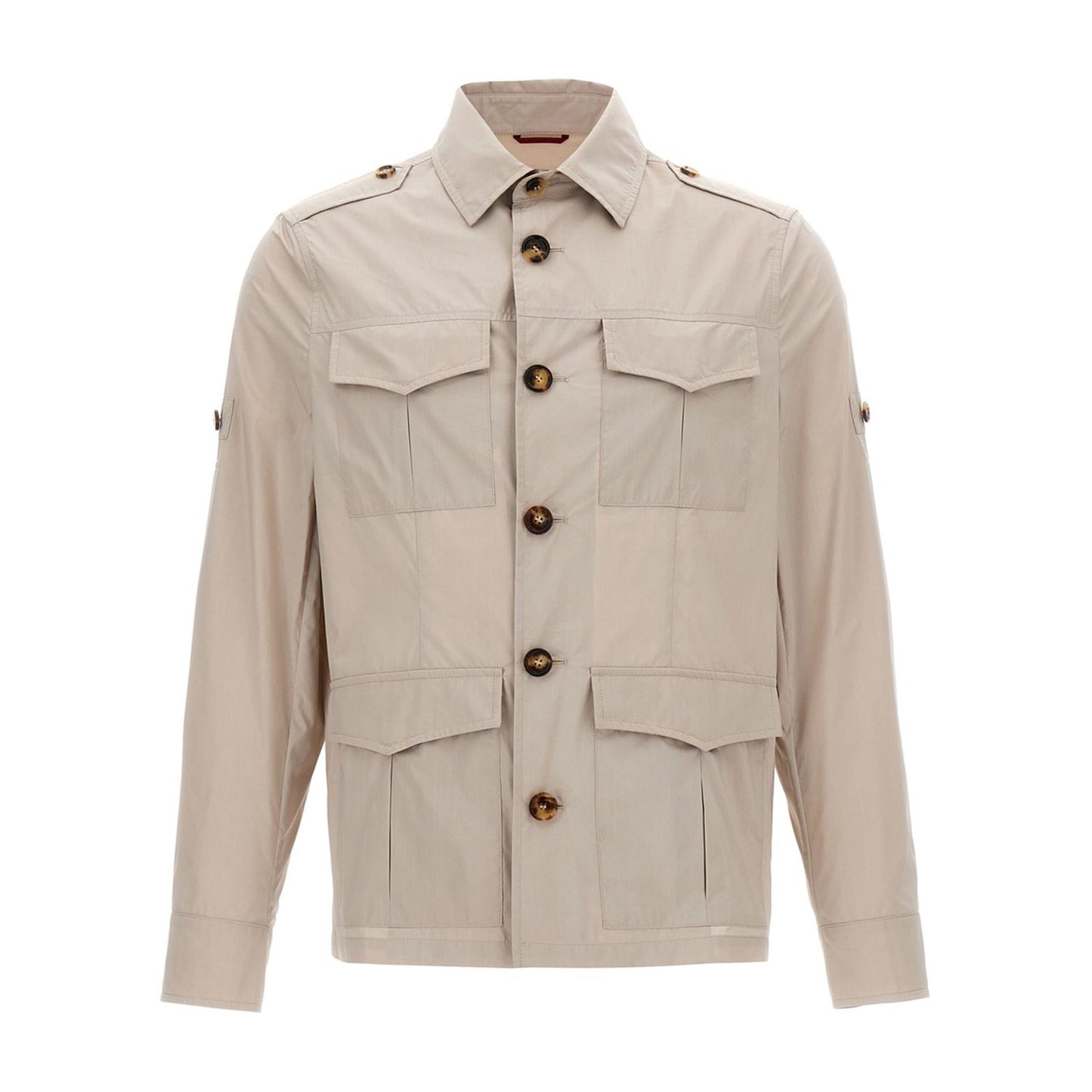 Brunello Cucinelli Beige Cotton Full-Length Jacket
