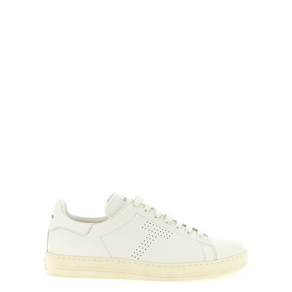 Tom Ford White Leather Low Top Sneakers