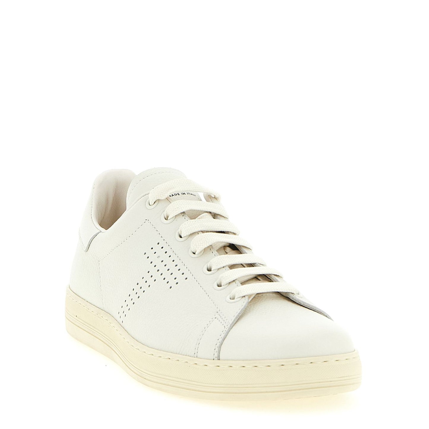 Tom Ford White Leather Low Top Sneakers