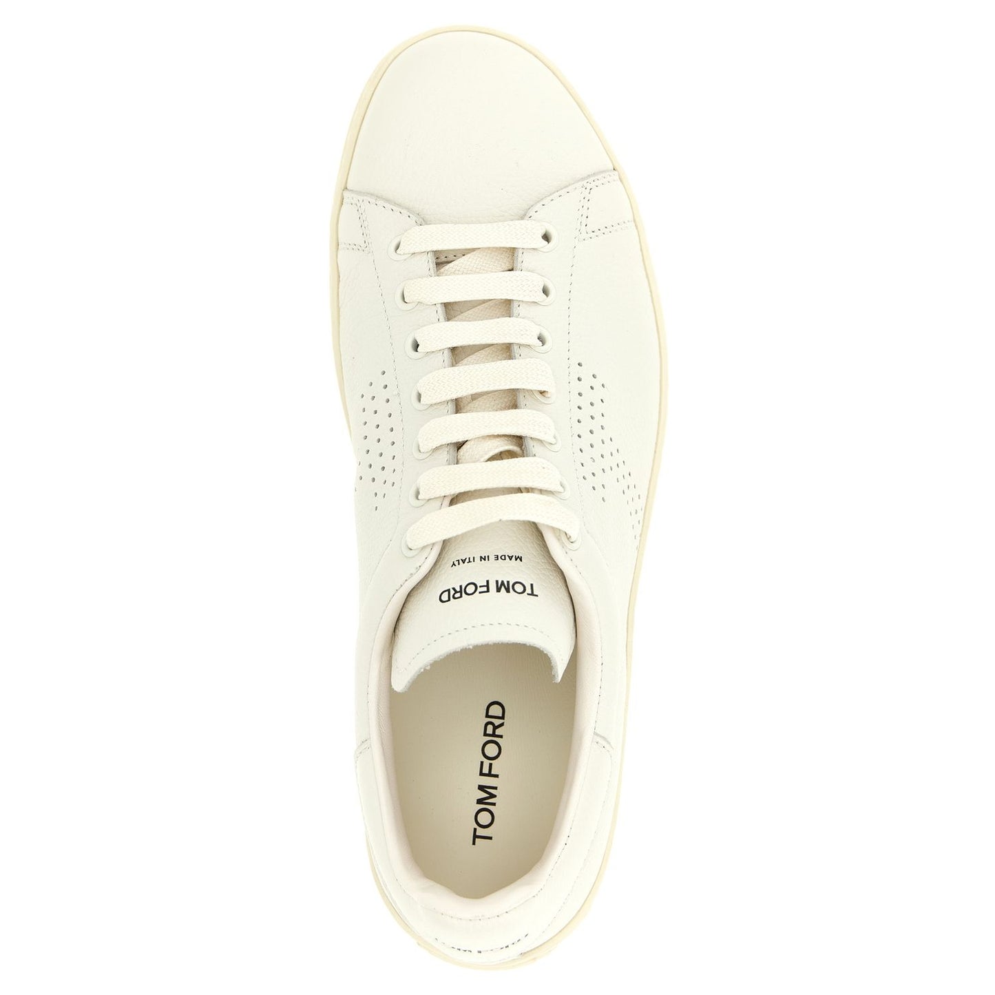 Tom Ford White Leather Low Top Sneakers